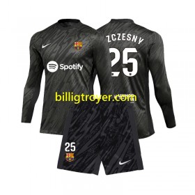 Billige Fotballdrakter FC Barcelona Wojciech Szczesny 25 Keeper Barn Bortedraktsett 2024/25 Langermet